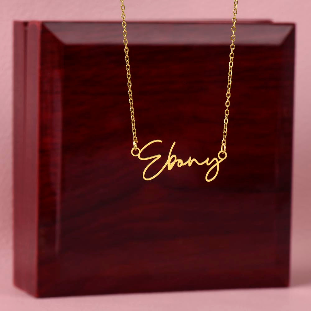 First Day of School Signature Style Name Necklace