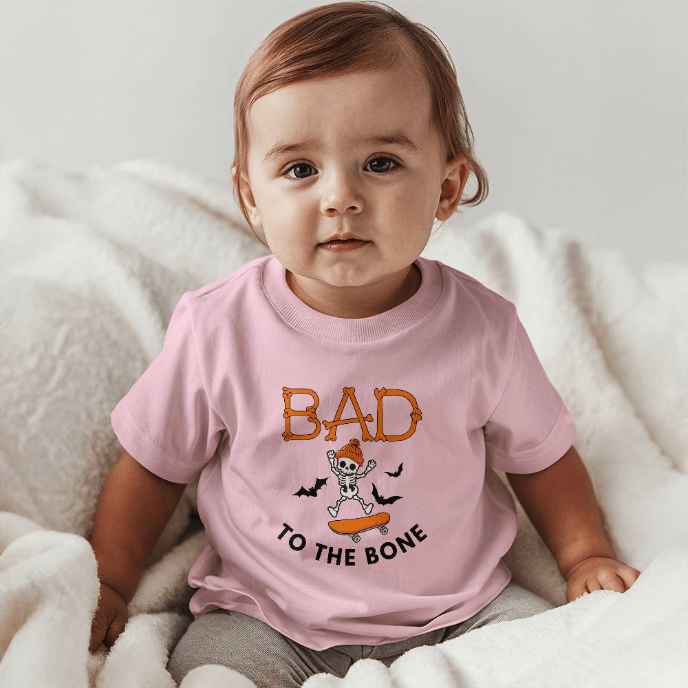 Bad to the Bone Halloween Tee for Baby