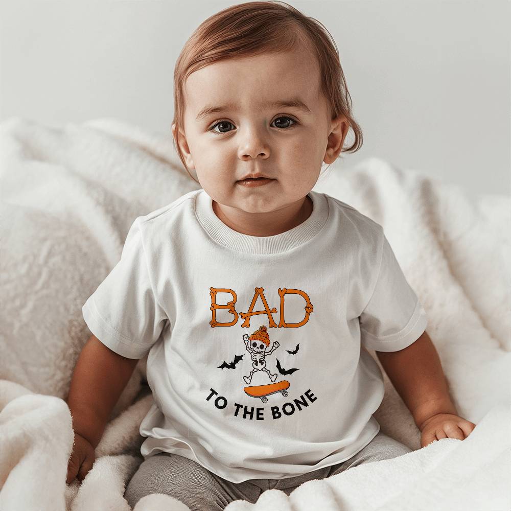 Bad to the Bone Halloween Tee for Baby